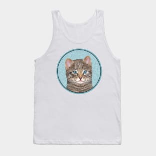 Gray Tabby Cat Tank Top